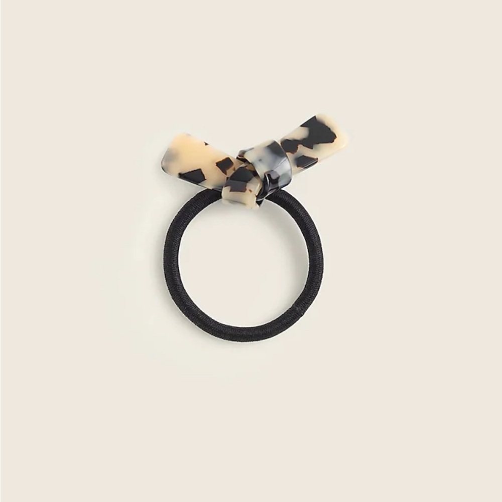 J.Crew Hair elastic with faux-tortoise bow
